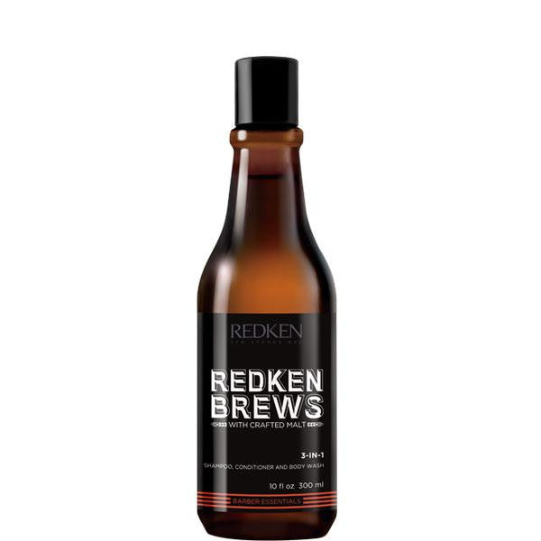 Redken Brews 3-en-1 shampoing, revitalisant et gel douche 300ML