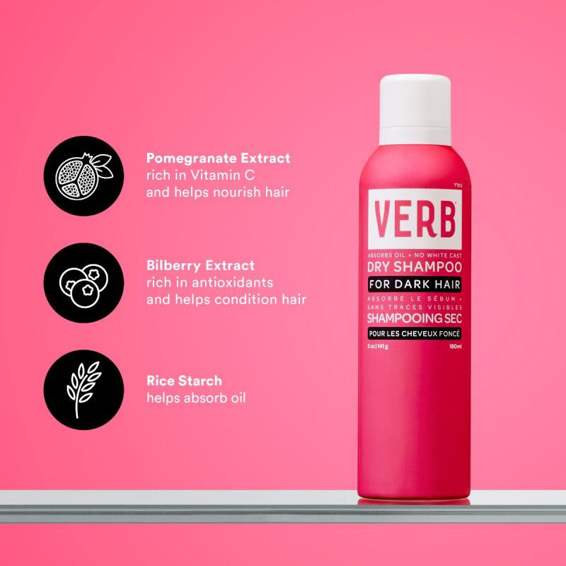 Verb Shampoing sec - Cheveux foncés 355ML !*!