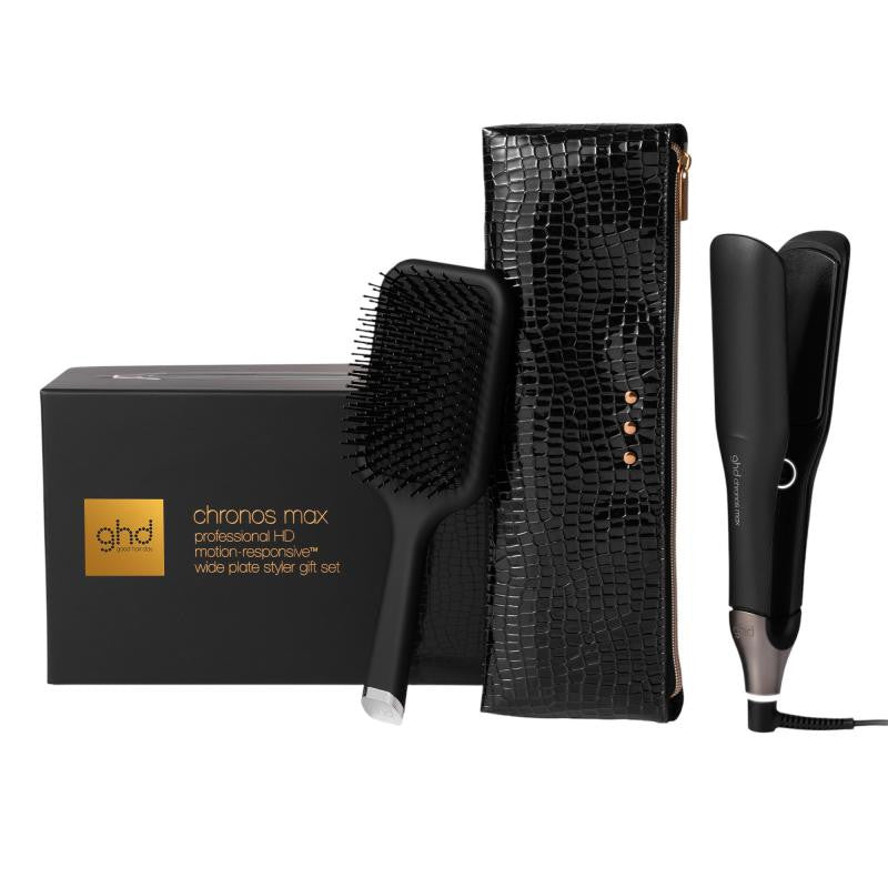 GHD fer plat chronos | Noir | Avec brosse GHD